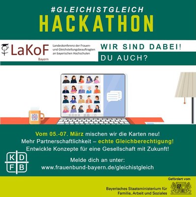 Hackaton Gleichistgleich Wir Mischen Die Karten Neu Fur Eine Gesellschaft Mit Zukunft Landeskonferenz Der Frauen Und Gleichstellungsbeauftragten An Bayerischen Hochschulen